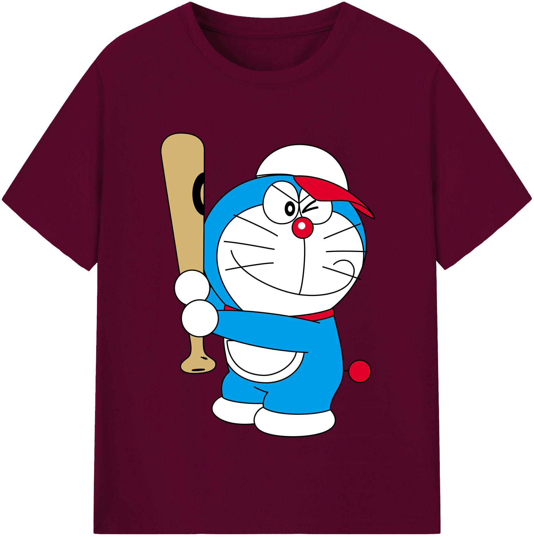 （画像用） ドラえもん Doraemon レディースカジュアルプリントTシャツ（綿100％）